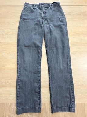 NYDJ Straight Leg Jeans in Washed Gray/Blue